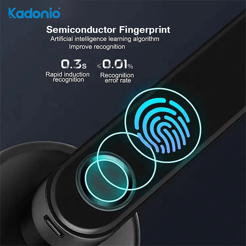 Tuya Fingerprint Main Door Lock Handle Latch With Code
