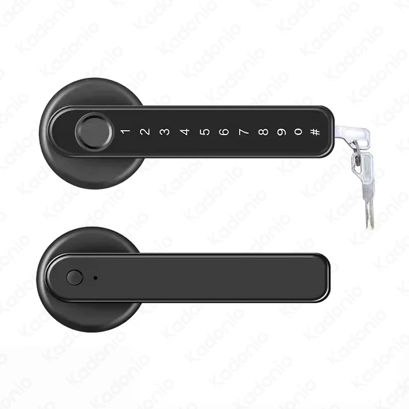 Tuya Fingerprint Main Door Lock Handle Latch With Code