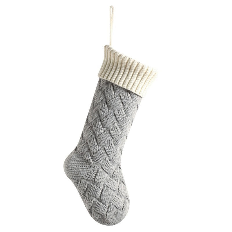 Personalized Embroidered Name Knitted Wool Christmas Stockings