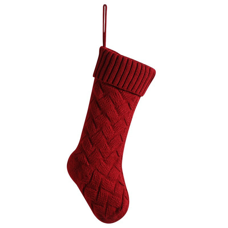 Personalized Embroidered Name Knitted Wool Christmas Stockings