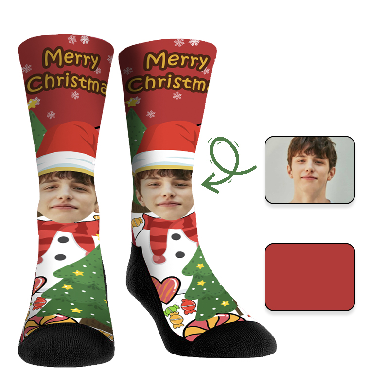 DIY Photo Xmas Face Socks