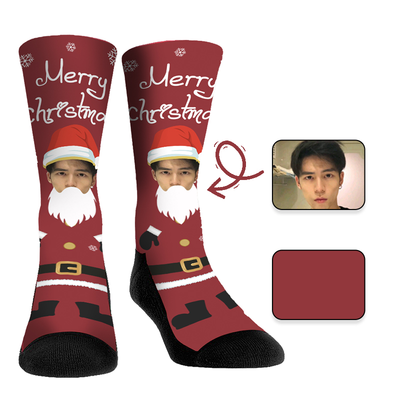DIY Photo Xmas Face Socks
