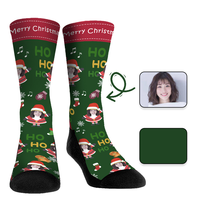 DIY Photo Xmas Face Socks