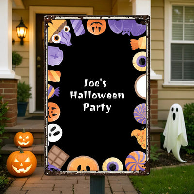 Personalized Halloween Party Wall Decor Metal Sign