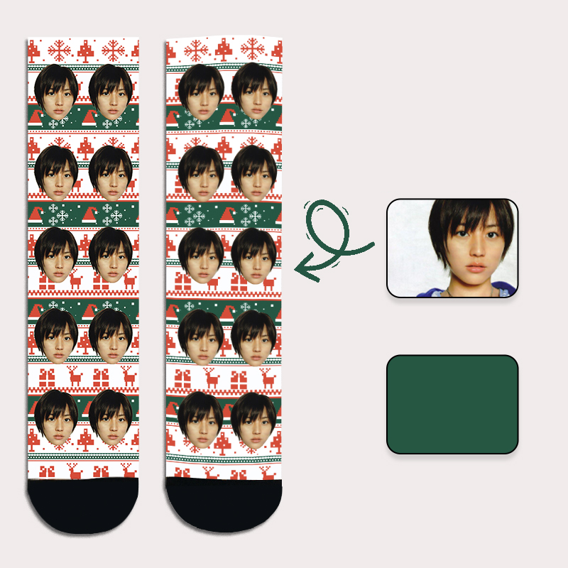 DIY Photo Xmas Face Socks
