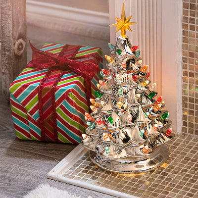 Halloween Legend Ceramic Tree, 9" Handcraft Cordless with Pumpkin Head