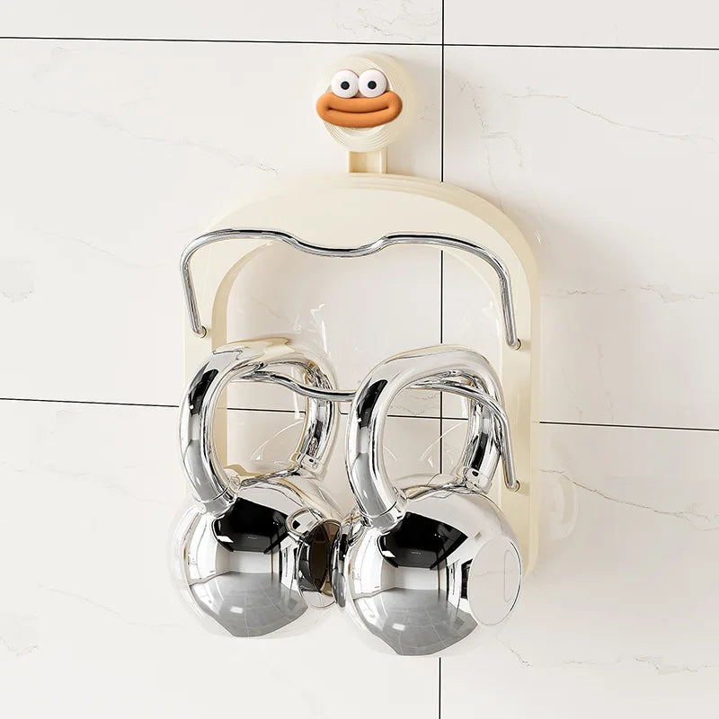 Wall Mount Pot Lid Holder With Suction Cup Cabinet
