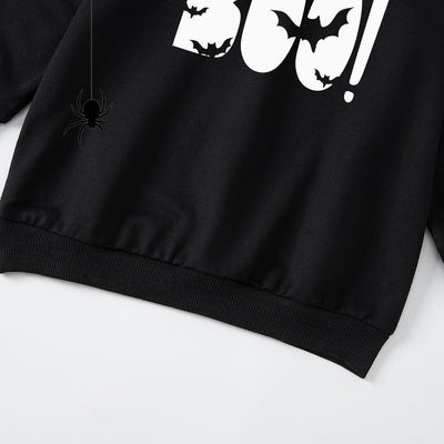Family Matching Halloween Glow-in-the-Dark Black Cat Sweatshirts