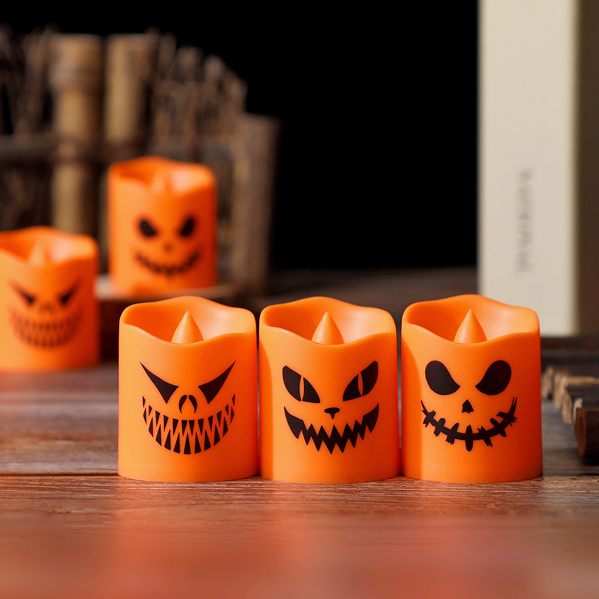 Halloween Flickering Flameless Candles Set of 6