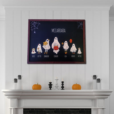Halloween Boo Family Personalized Standing Wooden Plaque