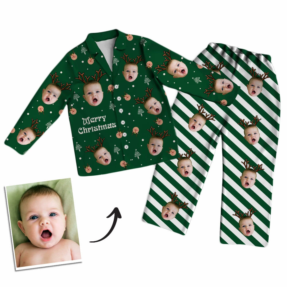 Personalized Image Christmas Pajamas for Kid