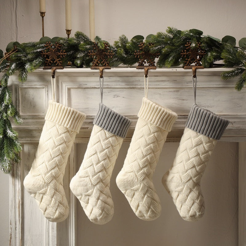 Personalized Embroidered Name Knitted Wool Christmas Stockings