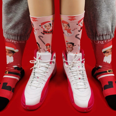 DIY Photo Xmas Face Socks