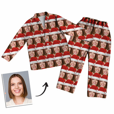 Personalized Image Christmas Pajamas for Couple Portrait Prints