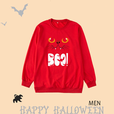 Family Matching Halloween Glow-in-the-Dark Black Cat Sweatshirts