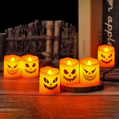 Halloween Flickering Flameless Candles Set of 6