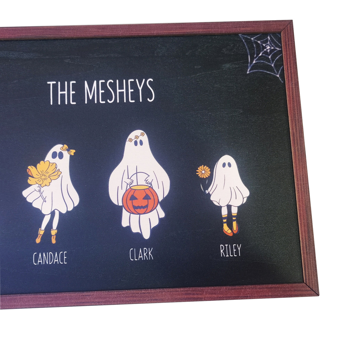 Halloween Boo Family Personalized Standing Wooden Plaque