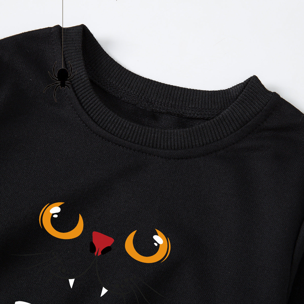 Family Matching Halloween Glow-in-the-Dark Black Cat Sweatshirts