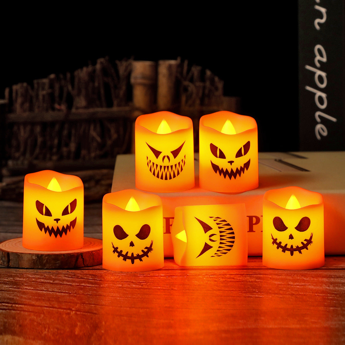 Halloween Flickering Flameless Candles Set of 6