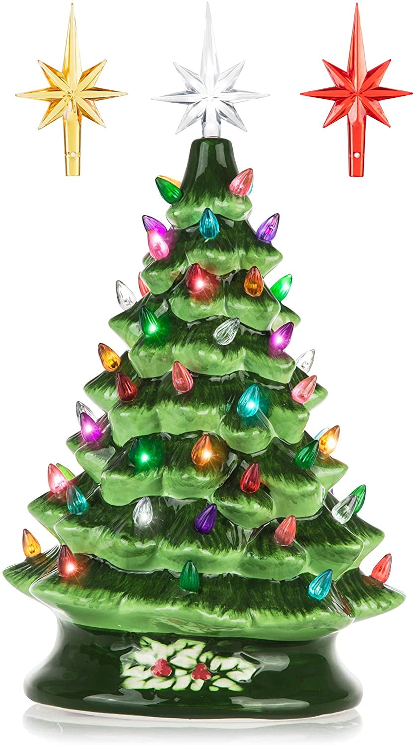 Halloween Legend Ceramic Tree, 9" Handcraft Cordless with Pumpkin Head