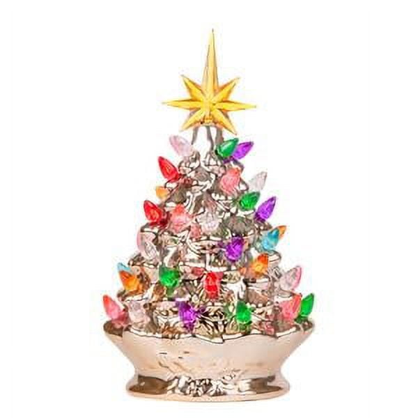 Halloween Legend Ceramic Tree, 9" Handcraft Cordless with Pumpkin Head