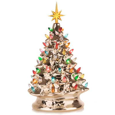 Halloween Legend Ceramic Tree, 9" Handcraft Cordless with Pumpkin Head