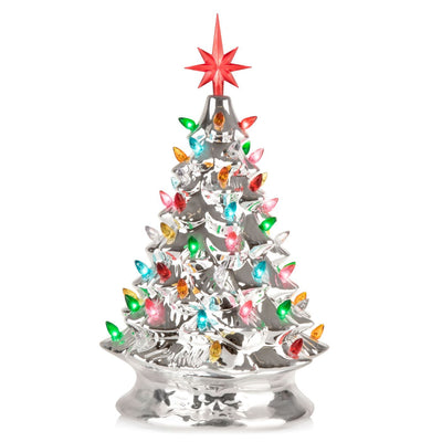 Halloween Legend Ceramic Tree, 9" Handcraft Cordless with Pumpkin Head